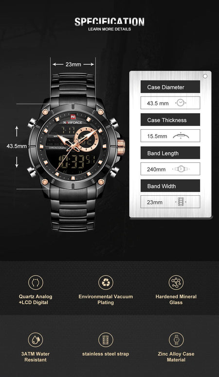 Naviforce NF- 9163 Dual Time Edition image 4