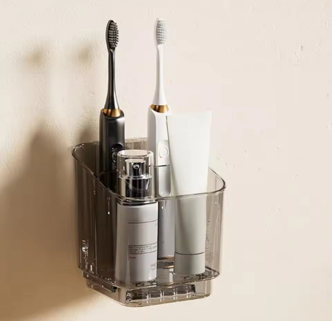 3 slots toothbrush holder with drain tray image 8