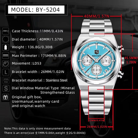Benyar BY-5204 Chronograph Edition image 5