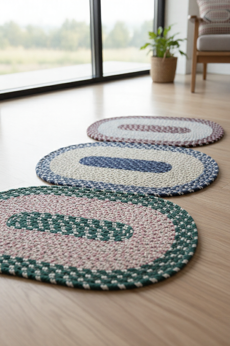 handmade oval shape doormats image 3
