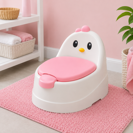 Duck Design Baby Potty Trainer - Pink
