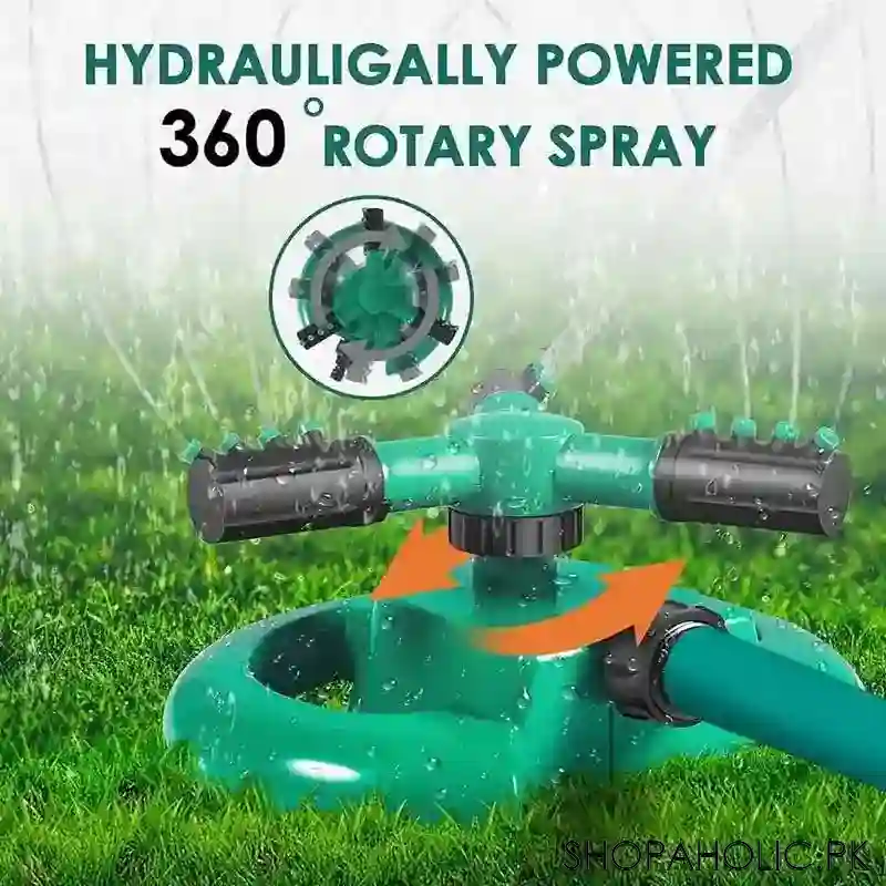 360 degree automatic rotary sprinkler for lawn and garden shower image3