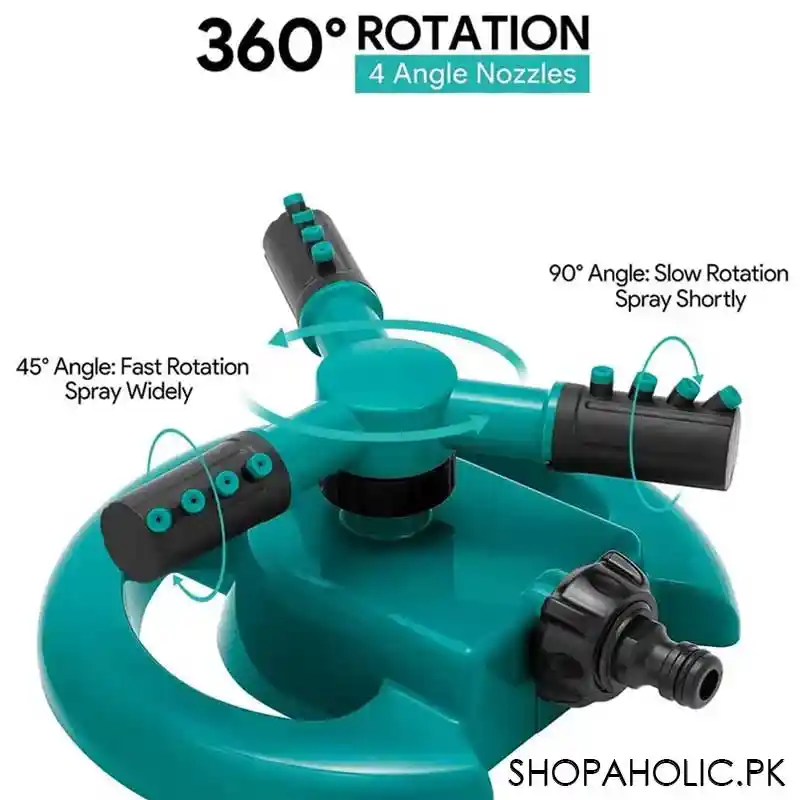 360 degree automatic rotary sprinkler for lawn and garden shower image6