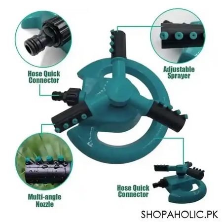 360 degree automatic rotary sprinkler for lawn and garden shower image7