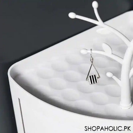 360 degree rotatable corner storage cabinet organizer for bathroom and kitchen image4
