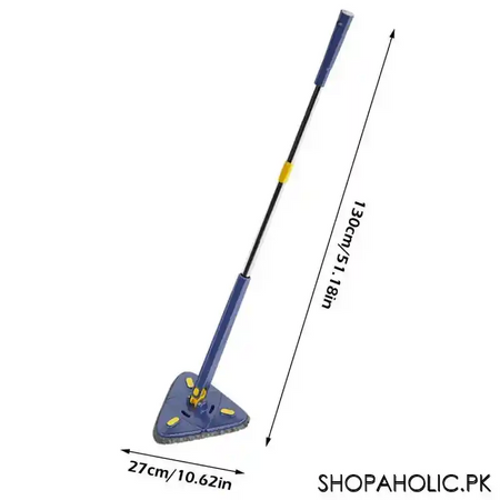 360 rotatable adjustable triangle cleaning mop with twist squeeze image2