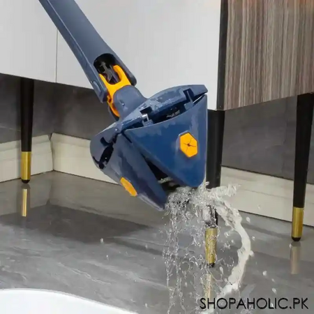 360 rotatable adjustable triangle cleaning mop with twist squeeze image4