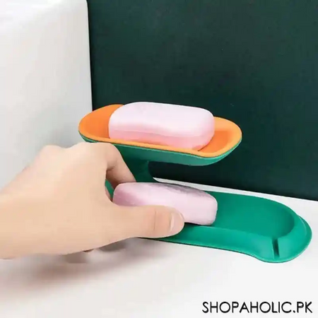 360 rotating double layer soap holder image4