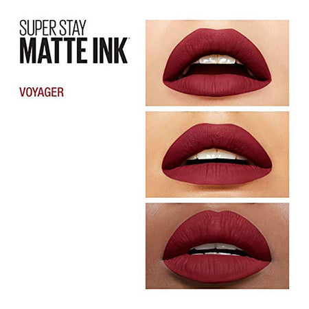 Maybelline New York SuperStay Matte Ink Liquid Lipstick 16HR Long-Lasting, High Pigment, Waterproof - 50 Voyager - Image 7