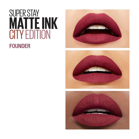 Maybelline New York SuperStay Matte Ink Liquid Lipstick 16HR Long-Lasting, High Pigment, Waterproof - 115 Founder - Image 6