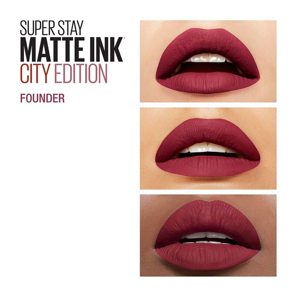 Maybelline New York SuperStay Matte Ink Liquid Lipstick 16HR Long-Lasting, High Pigment, Waterproof - 115 Founder - Image 6