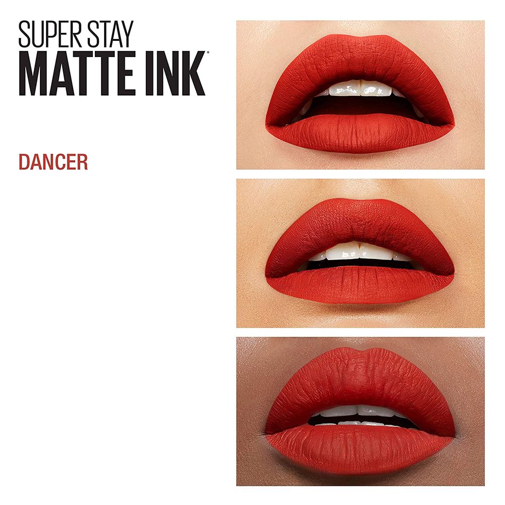 Maybelline New York SuperStay Matte Ink Liquid Lipstick 16HR Long-Lasting, High Pigment, Waterproof - 118 Dancer - Image 5