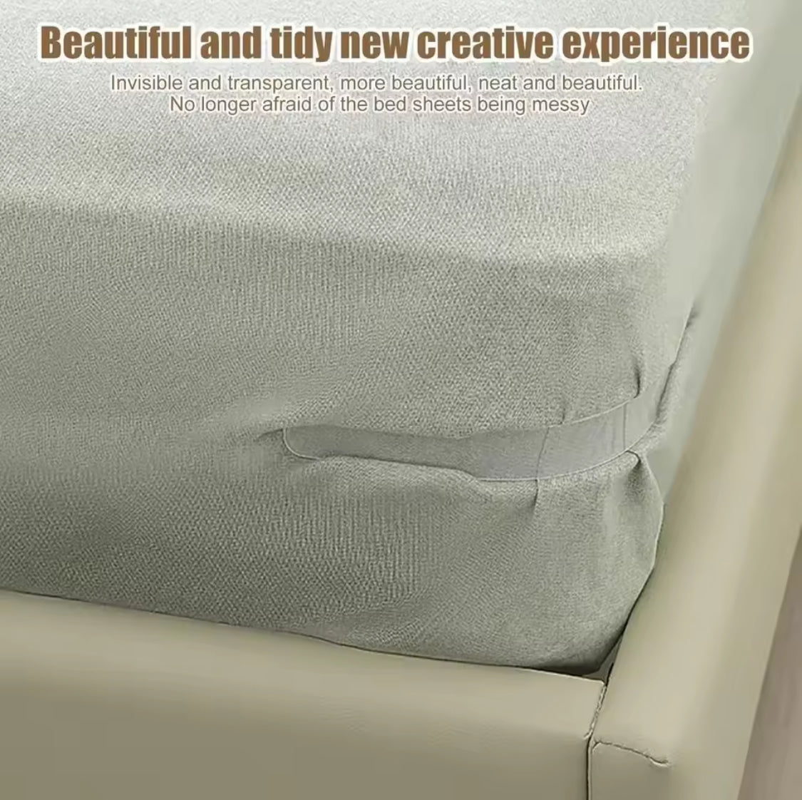 4 pcs heavy duty bed sheet corner clips image 3