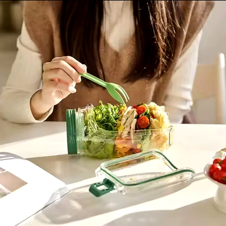 portable plastic salad box main image