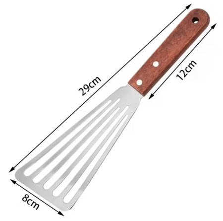 non slip stainless steel frying spatula image 4
