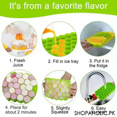 37 grid silicone honeycomb ice cube tray image2