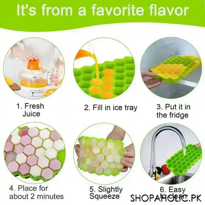 37 grid silicone honeycomb ice cube tray image2