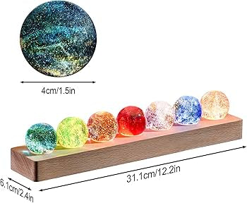 set of 7 luxury colorful glass ball image 4