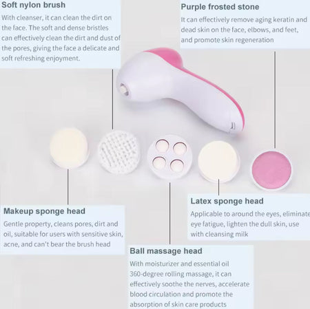 5 in 1 multifunctional face cleansing brush image 6