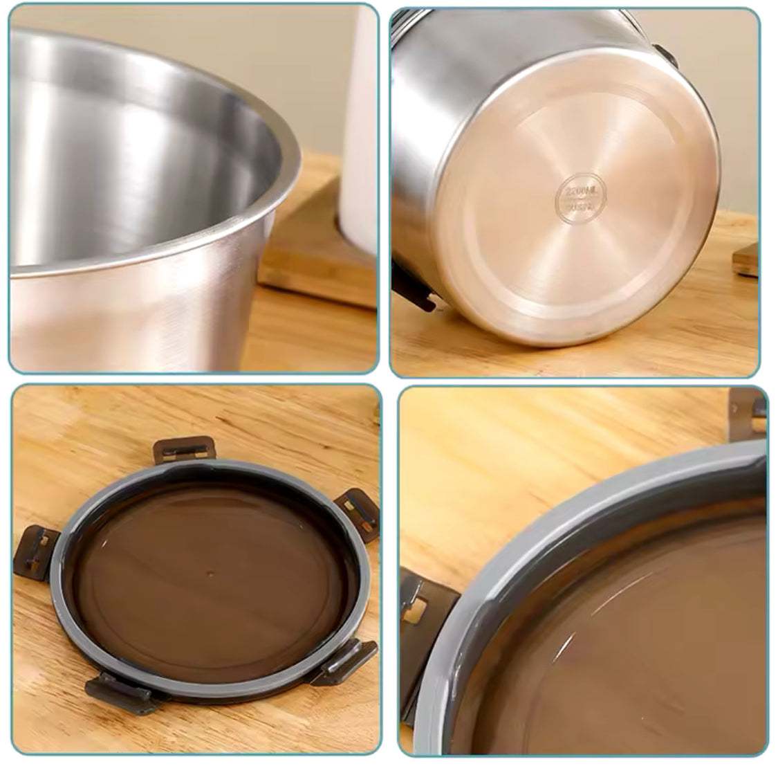 4pcs Stainless Steel Round Food Storage Containers - image 5