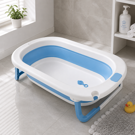 Joyous 5-In-1 Foldable Baby Bath Tub - Blue