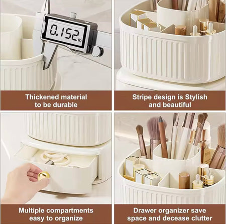 5 grid spinning makeup organizer image 3