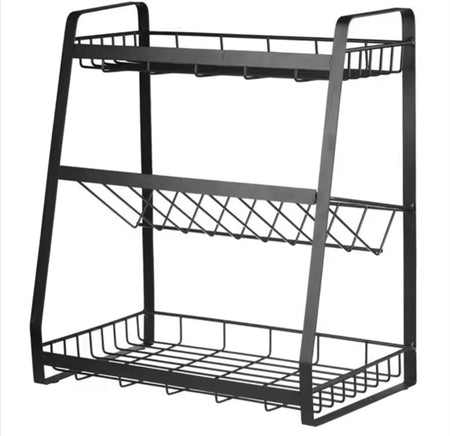 3-tier stackable kitchen spice storage rack image 6