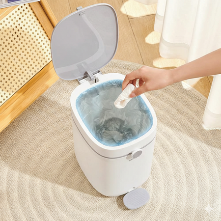 12l foot pedal trash can with lid image 4