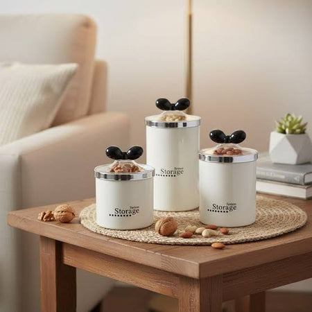 set of 3 luxury ceramic canister set image 3