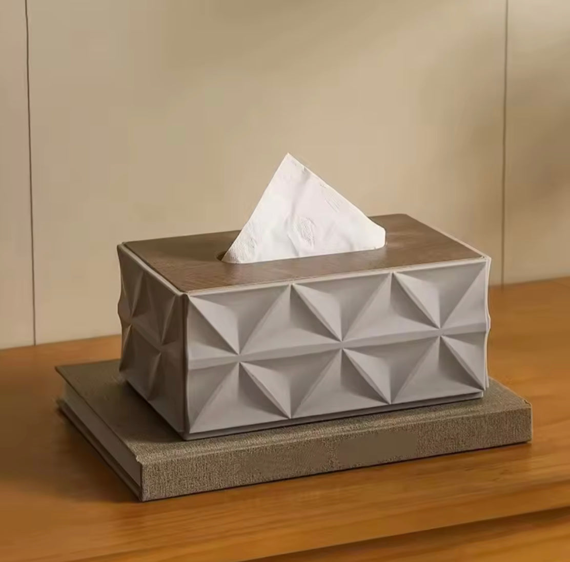 luxury geometric tissue box holder image 4