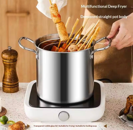 3.5l deep fryer pot with glass lid image 8