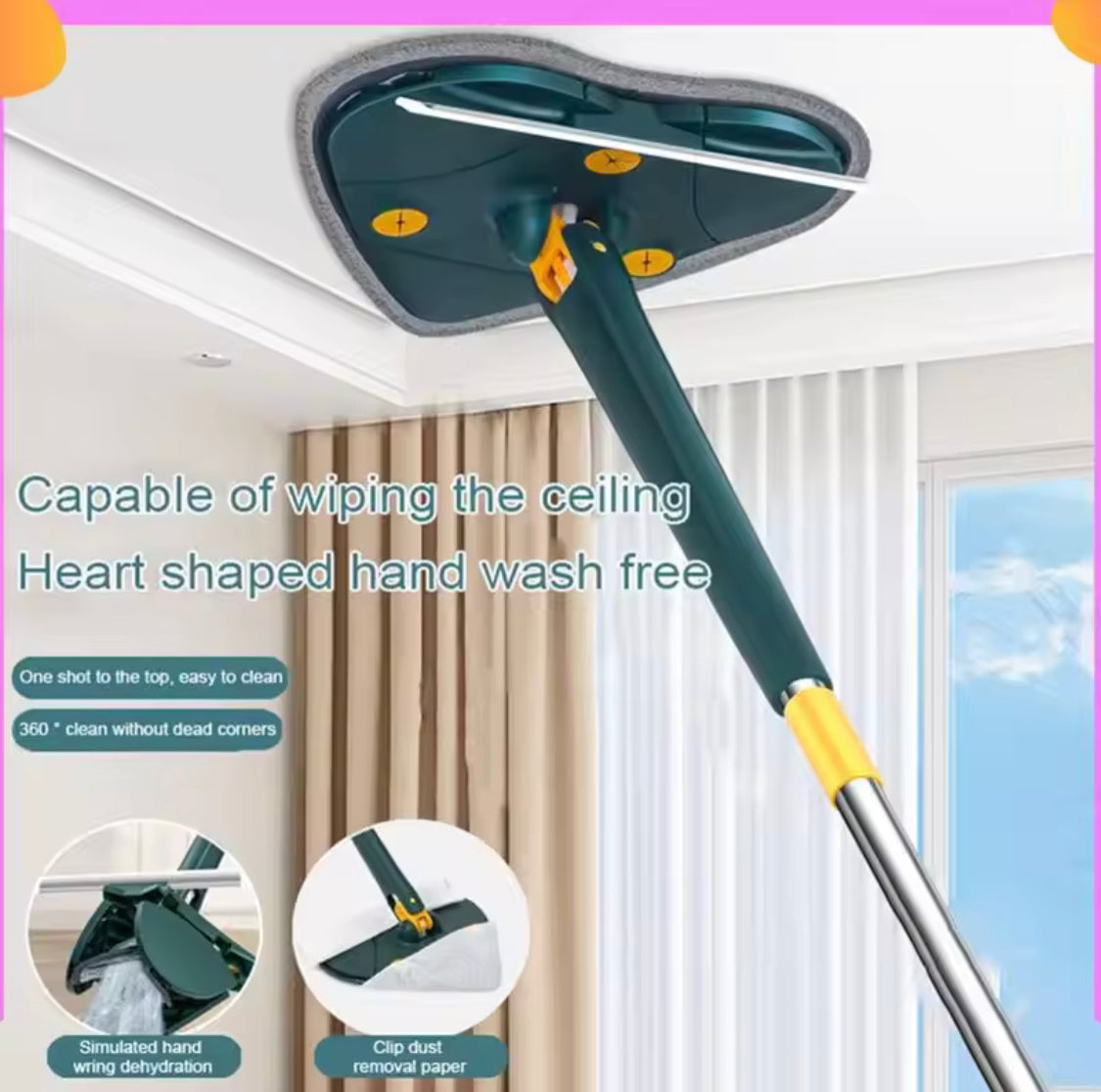 heart shaped twist mop with viper image 3