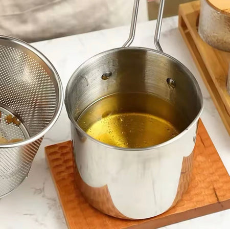 Stainless Steel Deep Fryer With Frying Basket - image 3