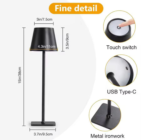 metallic touch control led lamp image 5