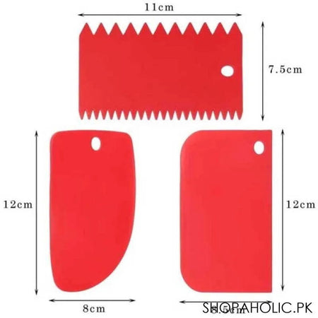 (3 Pcs) Plastic Cake Decorating Scraper 