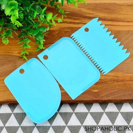 (3 Pcs) Plastic Cake Decorating Scraper 