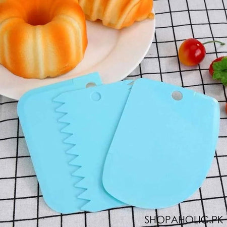 (3 Pcs) Plastic Cake Decorating Scraper 