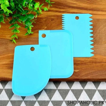 (3 Pcs) Plastic Cake Decorating Scraper 