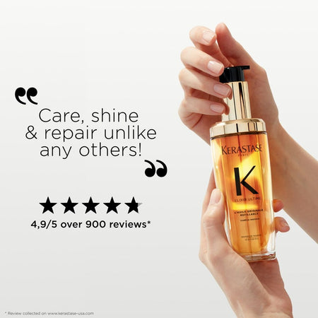Kerastase Elixir Ultime Refillable Hair Oil - Hydrates & Smoothes Frizz, Adds Shine, With Wild Camellia, Nourishes & Strengthens Hair, 75ml - Image 3