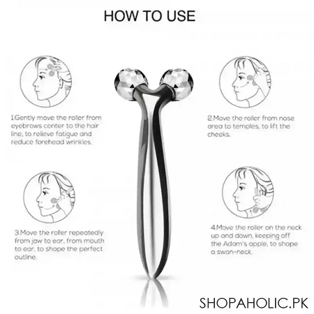 3d diamond cut face and body slimming roller with facial band image4