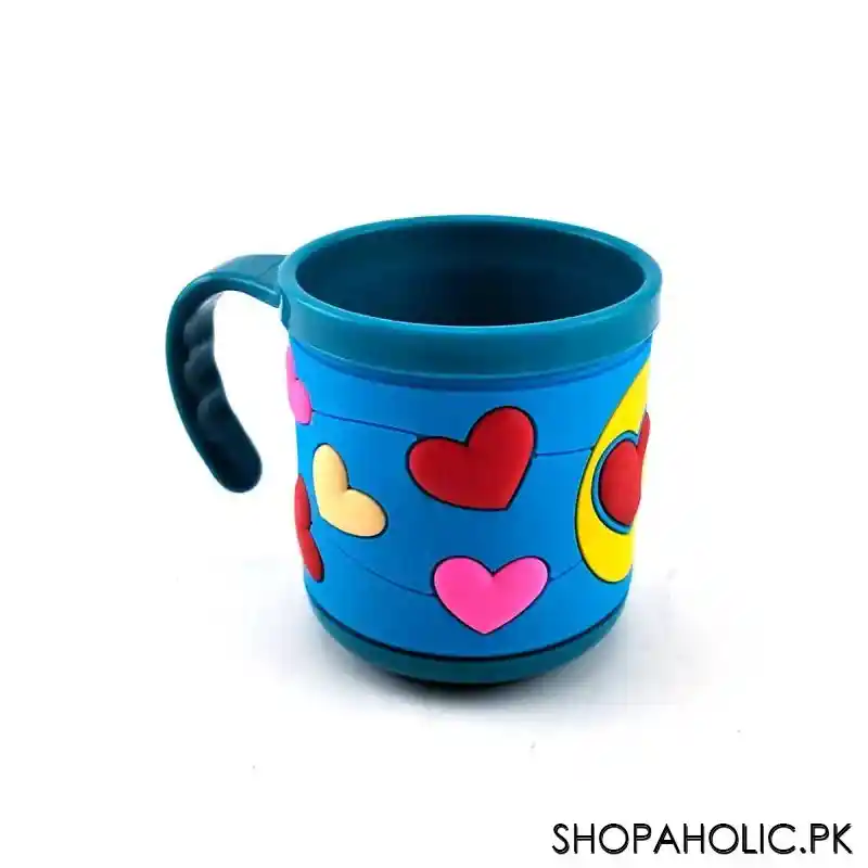 3d rubber printed designer plastic mug for kids main image