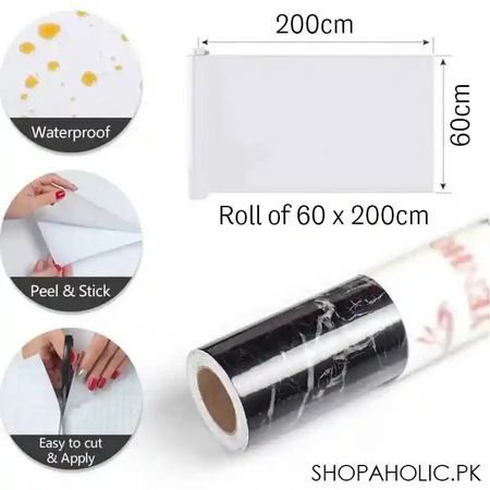 3d self adhesive marble sticker roll 60 x 200cm image2