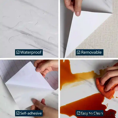 3d self adhesive marble sticker sheet 60 x 200cm image2