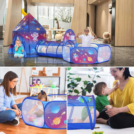 3 in 1 Space Castle Tent House For Kids + Free 50 Balls 3033