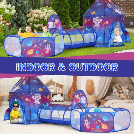 3 in 1 Space Castle Tent House For Kids + Free 50 Balls 3033