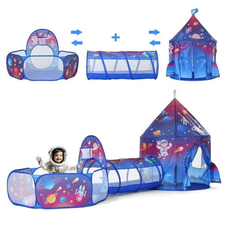 3 in 1 Space Castle Tent House For Kids + Free 50 Balls 3033