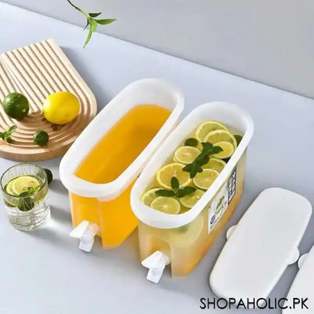 3l cold beverage dispenser water drink bucket with lid and faucet for refrigerator image6