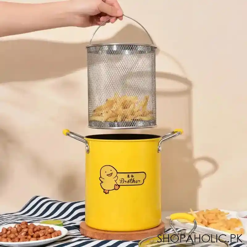 3l mini deep frying strainer pot image2