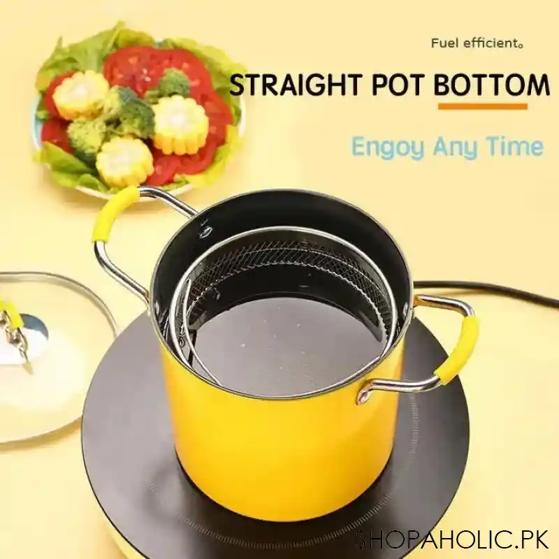 3l mini deep frying strainer pot image3