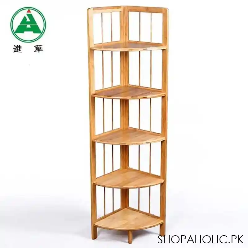 4/5 layers bamboo corner plant stand for living room, balcony, garden image2